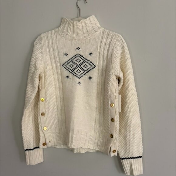 The Reeds/JCrew Cream Turtleneck Sweater size S - Picture 2 of 6